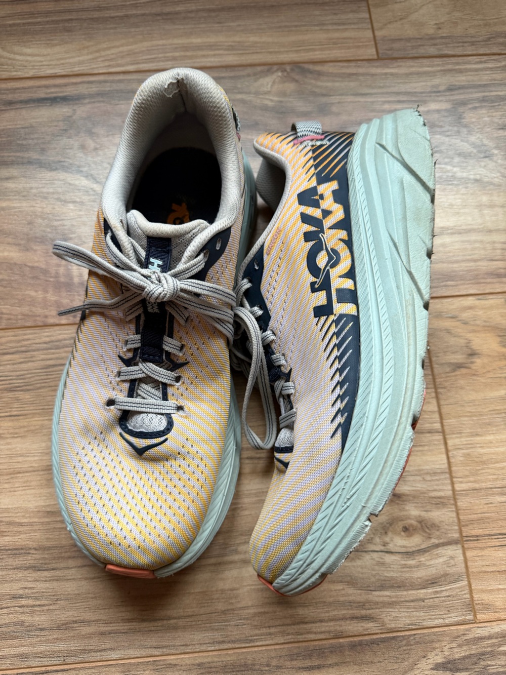HOKA Woman’s Running Shoes - Yellow & Light Blue